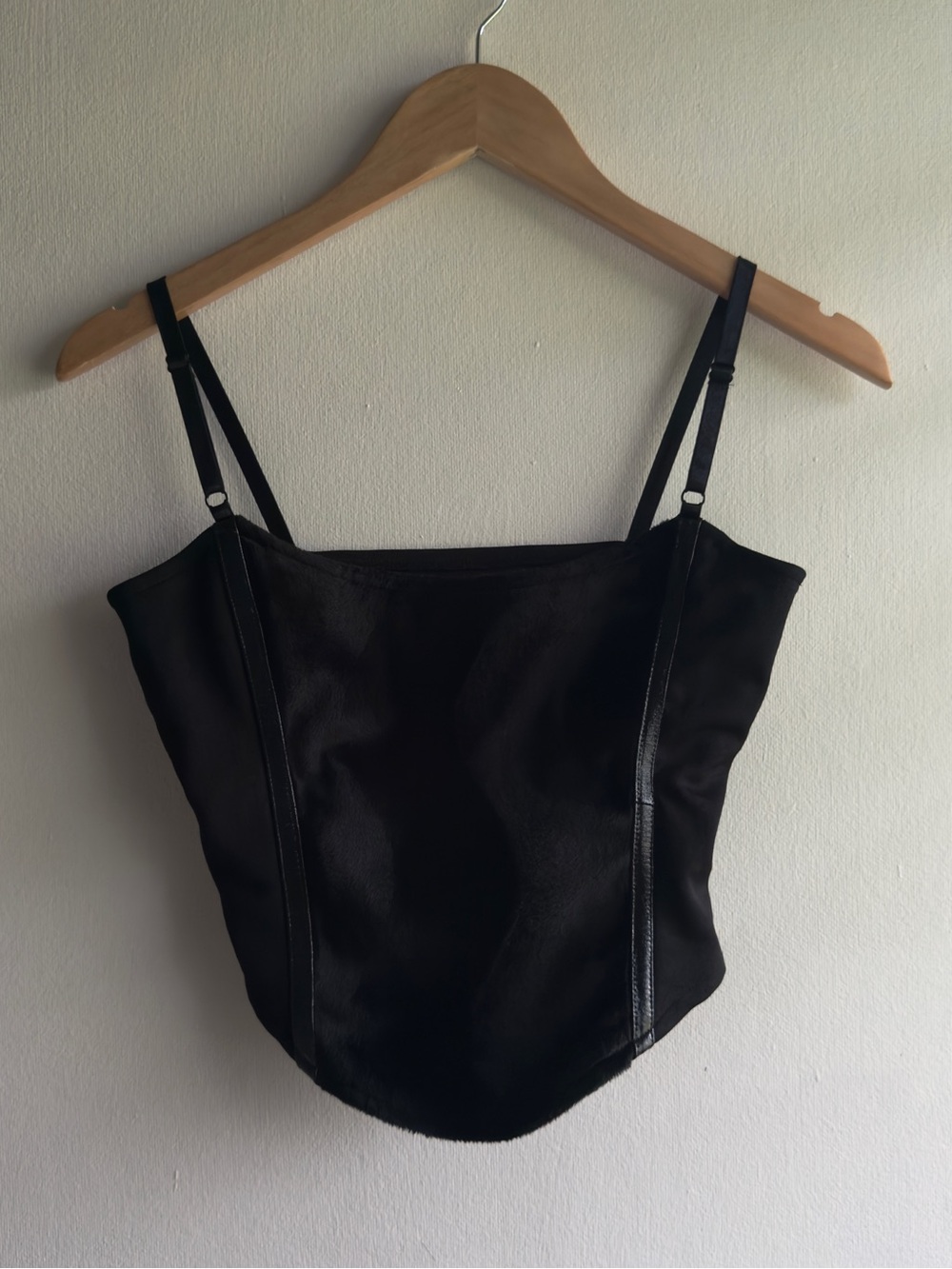 Bebe Black Velvet Corset Top Size 4